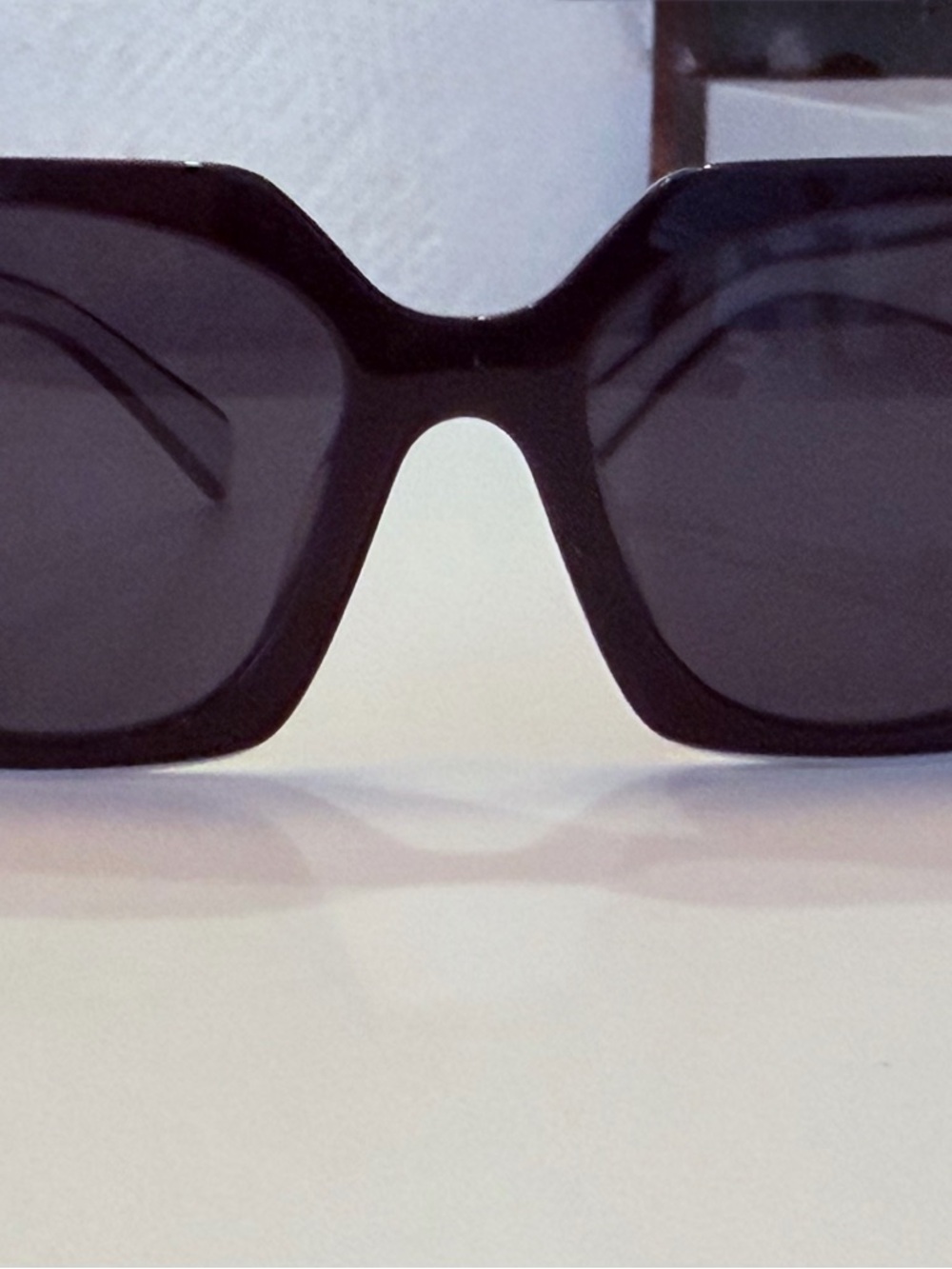 Prada Two-Tone Black & White Oversized Square Sunglasses - Picture 4 of 10
